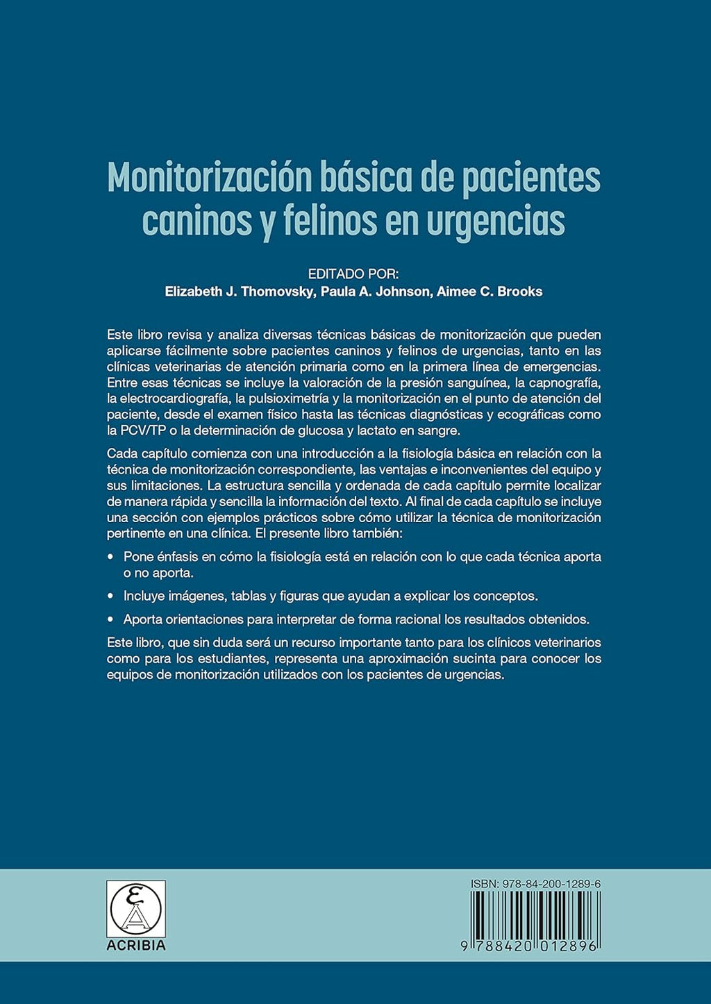 MONITORIZACIÓN BÁSICA DE PACIENTES CANINOS Y FELINOS EN URGENCIAS (SIN COLECCION)
